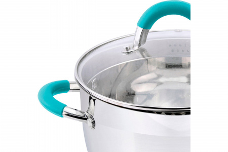 Кастрюля Bravo 5,1 л, из нерж стали с крышкой