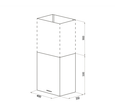 Вытяжка кухонная настенная Maunfeld Box Push 40 белый