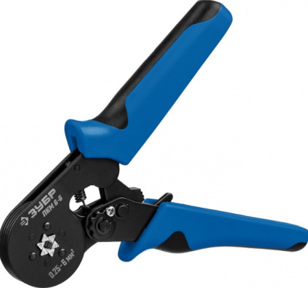 Пресс-клещи Зубр Профессионал ПКМ-6-6 для втулочных наконечников 0.25 - 6 мм.кв, 22654_z01