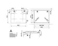Варочная панель газовая Smeg PV864PO
