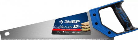 Ножовка универсальная (пила) МОЛНИЯ-3D 400мм, 7TPI, 3D зуб, точный рез вдоль и поперек волокон Зубр 15077-40_z01