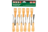 Набор Dexx: Стамески фигурные "МИНИ" с деревянной ручкой, 11шт 1834-H11_z01