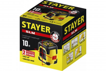 Нивелир лазерный Stayer SLM 34961 10м, точн. +/-0,5 мм/м