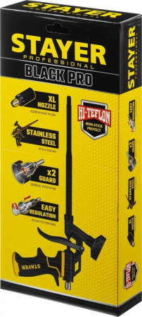 Профессиональный пистолет для монтажной пены, с полным тефлоновым покрытием Stayer BLACK PRO 06862_z02