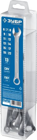 Набор комбинированных гаечных ключей 13 шт, 6 - 22 мм Зубр 27095-H13