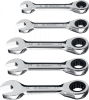 Набор комбинированных гаечных ключей трещоточных укороченных 5 шт, 8 - 14 мм, Зубр 27103-H5