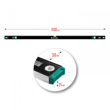 Уровень с зеркальным глазком Kraftool 34781-150 1500 мм