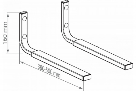 Кронштейн настенный для СВЧ Kromax MICRO-7s silver