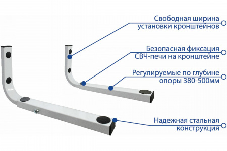 Кронштейн настенный для СВЧ Kromax MICRO-7w white
