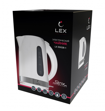 Чайник электрический Lex LX 30028-1 (белый)