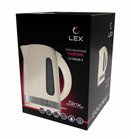 Чайник электрический Lex LX 30028-3 (бежевый)
