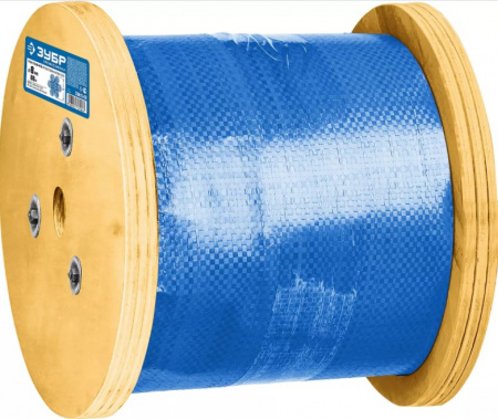 Трос грузоподъемный стальной, оцинкованный DIN 3060 Зубр 30415-10, Профессионал