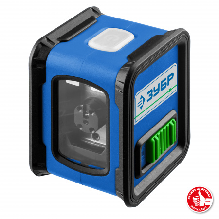 Нивелир лазерный зеленый Зубр Крест-15, двухлучевой серия «ПРОФЕССИОНАЛ 34900