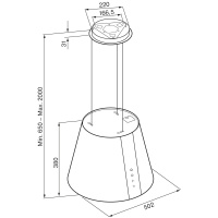 Кухонная вытяжка Krona HOLLY ISOLA 500 BLACK S
