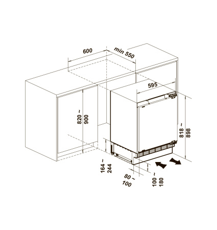 Холодильник встраиваемый Lex RBI 103 DF