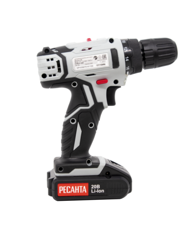 Дрель-шуруповерт аккумуляторная Ресанта ДА-20-2ЛК