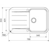 Кухонная мойка Kuppersberg LIRA 1B1D GREY