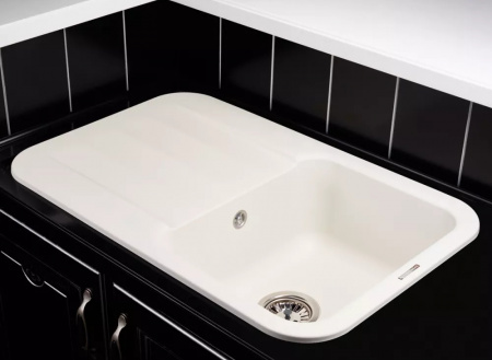 Кухонная мойка Kuppersberg LIRA 1B1D WHITE ALABASTER