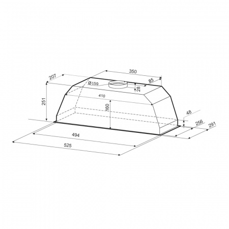 Кухонная вытяжка Krona ADEL 600 BLACK PB