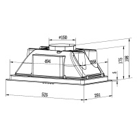 Кухонная вытяжка Krona AMELI LIGHT 600 INOX PB