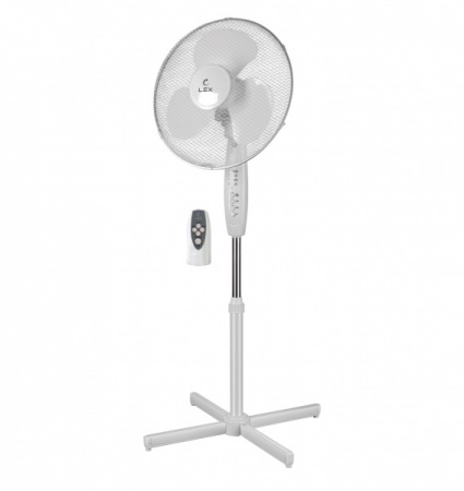 Вентилятор напольный Lex LXFC 8320, 16", ПДУ, белый