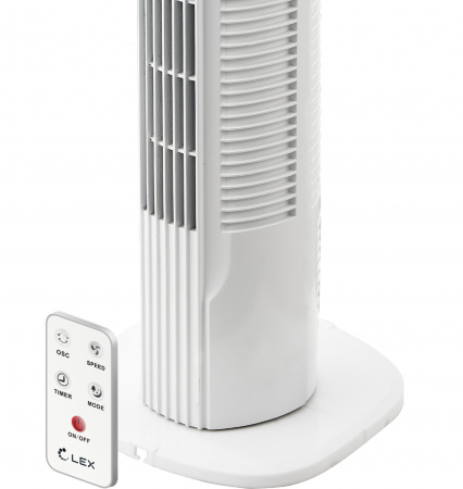 Вентилятор-колонна Lex LXFC 8361, 31", ПДУ, белый