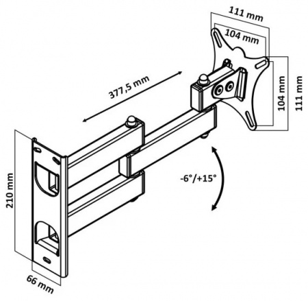 Кронштейн Le'Ster LST-101.05 for TV 10"-32"