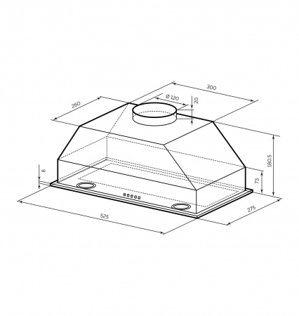 Кухонная вытяжка Lex GHOST 600 INOX