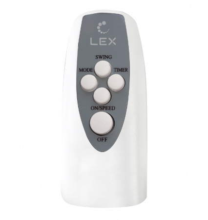 Вентилятор напольный Lex LXFC 8342, 16", ПДУ, белый