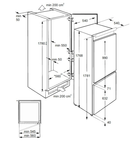 Холодильник встраиваемый Lex RBI 201 NF