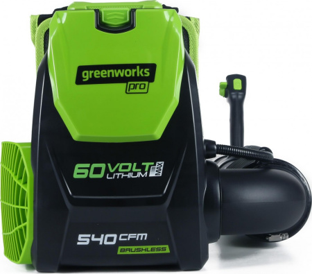 Воздуходув ранцевый аккумуляторный Greenworks GD60BPB, без АКБ и ЗУ