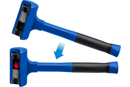 Молоток безинерционный облитый эластомером Зубр  БМО (900 г, 52 мм, 2049-900)