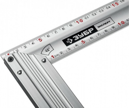 Угольник столярный Зубр ЭКСПЕРТ 34392-25 250 мм с усиленным алюминиевым полотном