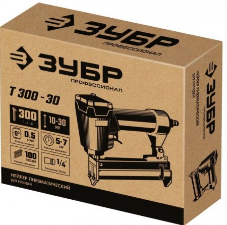 Нейлер (гвоздезабиватель) пневматический Зубр Профессионал Т300-32 гвозди тип 300 31932