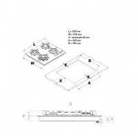 Варочная панель газовая Korting HGG 6420 CN