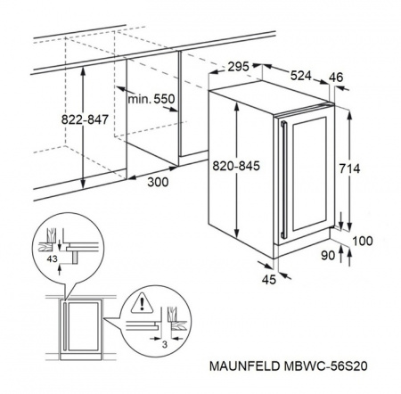 Винный шкаф Maunfeld MBWC-56S20