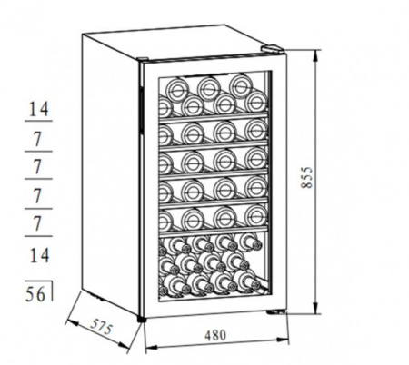 Винный шкаф Maunfeld MFWC-124S56