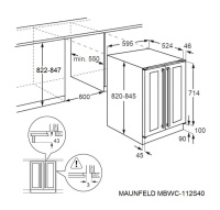 Maunfeld-MBWC-112S40 Винный шкаф встраиваемый Maunfeld MBWC-112S40