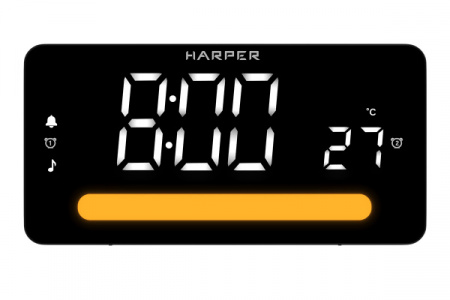 Радиобудильник Harper HCLK-5030 black-white led