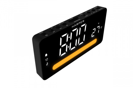 Радиобудильник Harper HCLK-5030 black-white led