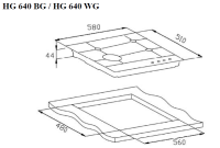 Варочная панель газовая Weissgauff HG 640 WG