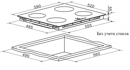Варочная панель индукционная Weissgauff HI 640 BA