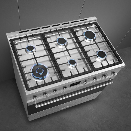 Плита газоэлектрическая Smeg C9GMX2