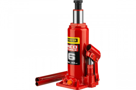 Домкрат гидравлический бутылочный Stayer Red Force, 43160-6