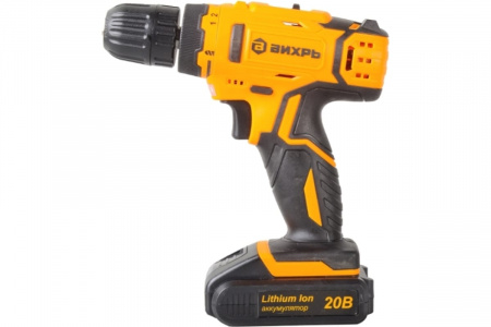 Дрель-шуруповерт аккумуляторная Вихрь ДА-20Л-2КА с набором оснастки 65 предметов