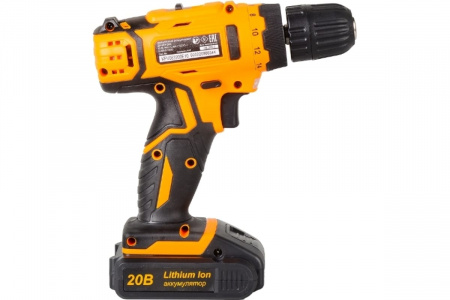 Дрель-шуруповерт аккумуляторная Вихрь ДА-20Л-2КА с набором оснастки 65 предметов