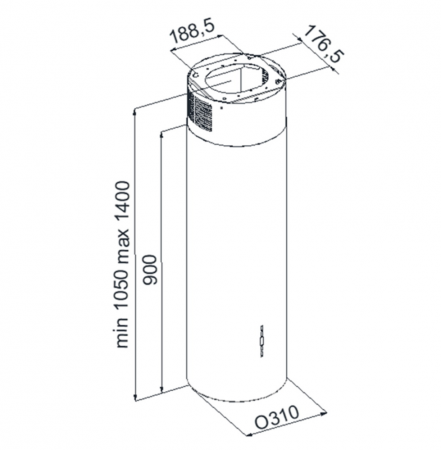 Вытяжка Konigin Pasio Gold/Black Glass 31