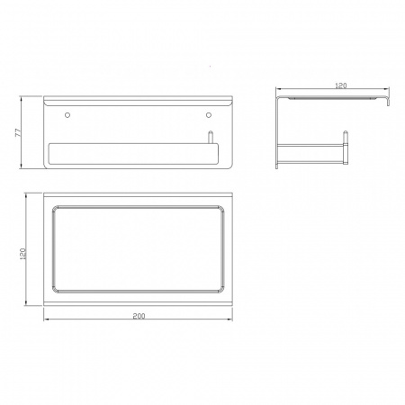 Держатель для туалетной бумаги настенный Milacio Ultra MCU.953.MB чёрный матовый