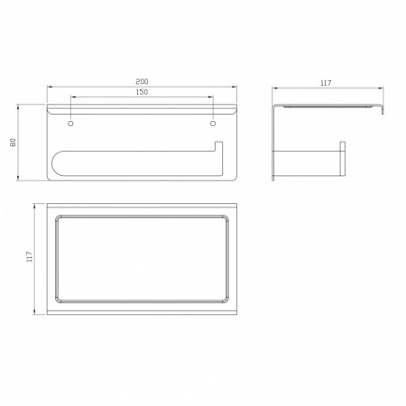 Держатель для туалетной бумаги настенный Milacio Ultra MCU.963.SS сталь нержавеющая