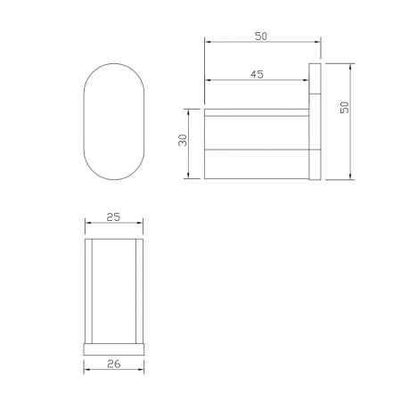 Крючок для полотенца Milacio Ultra одинарный золото